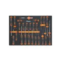 Ложемент из пеноматериала с отвертками Beta Easy под профили Phillips® и Torx® и с профилем под прямой шлиц