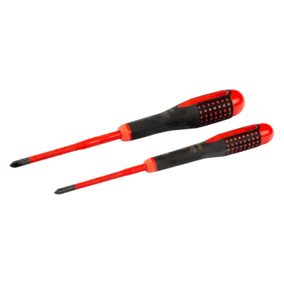 Набор изолированных отверток ERGO™ с тонким стержнем, 2 штуки. Под винты Phillips BE-9891SL