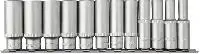 S12S2112SM Набор головок торцевых глубоких 3/8"DR на держателе, 8-19 мм, 12 предметов