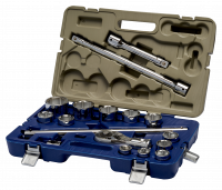 Набор шестигранных головок 3/4", 17 шт., 22–50 мм
