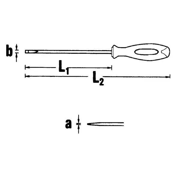 Отвертка для электриков DRALL+ 1 0,4х2,5х60 STAHLWILLE, 46283025, 4628