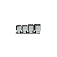 Набор из торцевых головок под профиль Gear Lock,  с внутренним квадратом 1/2", хромированных