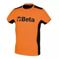 Майка ​Beta-March, 100% хлопок, 200 г/м2 оранжевая, с черными вставками