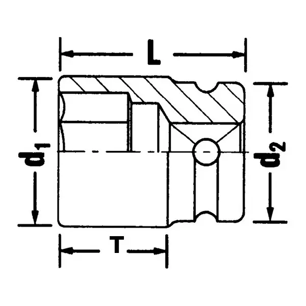 Головка ударная 1/2'', 27 мм, STAHLWILLE, 23010027, 50IMP