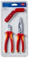 Набор VDE для электромонтажа, 3 пр. KNIPEX 00 31 30 BK V01 KN-003130BKV01