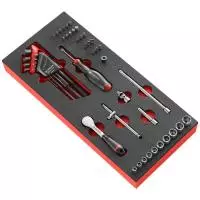 1/4 SOCKET FOAM MOD 6PT MM R.181 46PC Facom MODM.R181-36