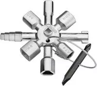 Ключ для электрошкафов с битой и переходником Knipex KN-001101