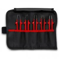 Набор пинцетов VDE, 5 пр., диэлектрические KNIPEX 92 00 04 KN-920004