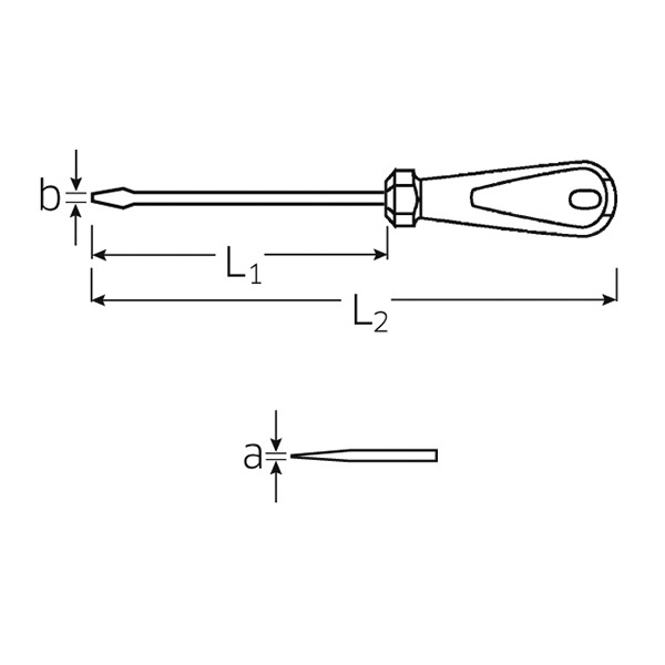 Инструментальная отвертка 3K DRALL® 7 2,0x12,0x250 мм, STAHLWILLE, 48202100, 4820