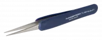Эргономичный пинцет ESD из нержавеющей стали SM116 с рифлеными наконечниками для позиционирования вертикальных цилиндрических устройств