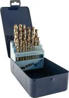 TDBS25K5 Набор спиральных сверл по металлу HSS Co в металлическом кейсе, d1.0-13.0 мм, 25 предмето