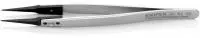 Пинцет ESD гладкие прямые заострённые губки KNIPEX 92 81 02 KN-928102