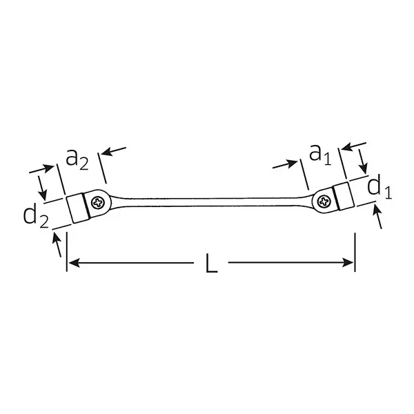 Шарнирный ключ FLEXI 24х27 мм STAHLWILLE, 43012427, 29
