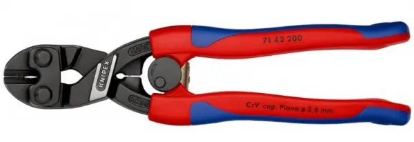Болторез CoBolt, голова 20C, с выемкой, 200 мм, чёрн., 2К ручки KNIPEX 71 42 200 KN-7142200