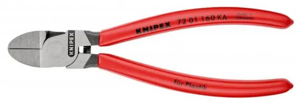 Бокорезы для пластмассы, круглая голова, с пружиной KNIPEX KN-7201160KA