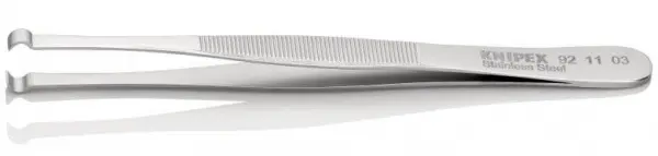 Пинцет позиционный, 122 мм, гладкие прямые губки KNIPEX 92 11 03 KN-921103