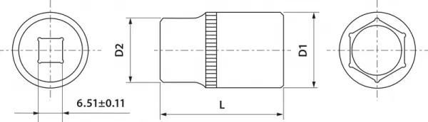 FS01405 Головка торцевая 1/4"DR, 5 мм