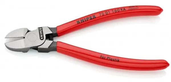 Бокорезы для пластмассы, круглая голова, с пружиной KNIPEX KN-7201160KA