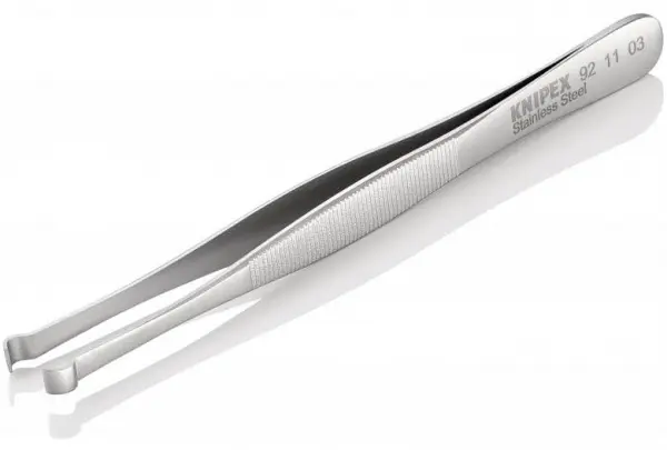 Пинцет позиционный, 122 мм, гладкие прямые губки KNIPEX 92 11 03 KN-921103