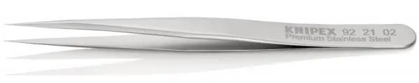 Пинцет прецизионный, 110 мм, гладкие прямые игловидные губки KNIPEX 92 21 02 KN-922102