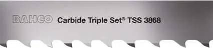 Универсальная хонингованная твёрдосплавная ленточная пила 3868 Carbide Triple Set® TSS