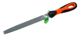Плоский напильник ERGO™ Engineering с утончённой кромкой, драчёвой/средней/бархатной насечкой, фиксированным кольцом из нержавеющей стали TAH1-110-08-1-2