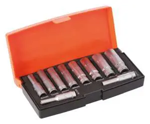 1/4" Набор удлиненных торцевых головок, пластиковый кейс S0810L