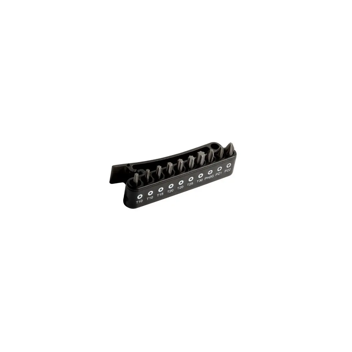 Набор бит 1/4" для винтов с головкой Phillips / Pozidriv / TORX® в пластиковом держателе с зажимом для ремня, 10 шт 59/S10BC