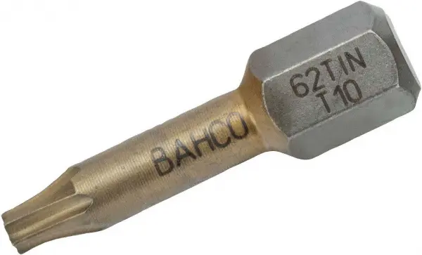 Биты 1/4" с нитрид-титановым покрытием TiN под шлиц TORX® 62TIN